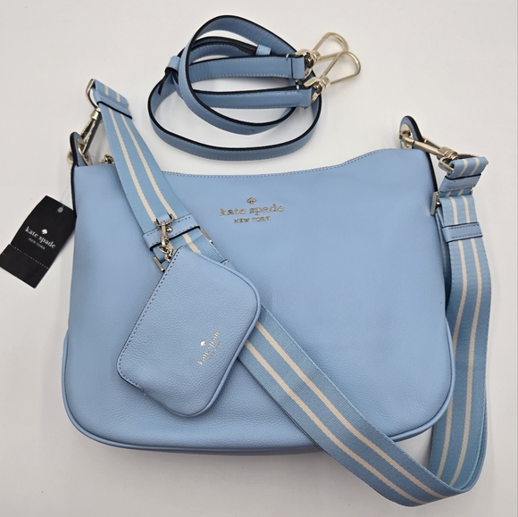 kate spade Handbags - #124 NWT - Kate Spade Rosie Leather Shoulder Bag (Celeste Blue)